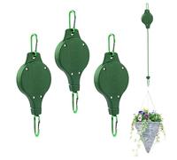 Youery 3 pezzi puleggia per piante, puleggia per piante con gancio telescopico, ascensore per piante, gancio telescopico, per appendere cesti per piante, mangiatoia per uccelli, verde