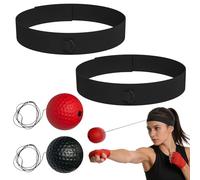 Youery Reflex Ball da Boxe,2 React Reflex Ball Plus 1 Fasce Regolabili,più Morbida della Pallina da Tennis,Sfera di Reazione,per velocità di Reazione e Coordinazione Occhio Mano per Casa e Palestra
