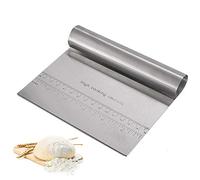 Youery tingz Tagliapasta Flessibile Raschia,Raschietto tagliapasta Professionale Raschietto per griglia in Acciaio Inox con Scala,Ottimo per Tagliare l’Impasto per Pane e Pizza