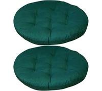 YOUGANG Confezione da 2 cuscini rotondi per sedia, 35 x 35 cm, in cotone, imbottitura completa, per sala da pranzo e cucina, cuscini antiscivolo per sedile dell'auto (verde)