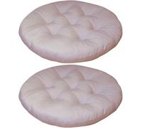 YOUGANG Confezione da 2 cuscini rotondi per sedia, 35 x 35 cm, in cotone, imbottitura completa, per sala da pranzo e cucina, antiscivolo, per pavimento e sedile dell'auto (grigio rosa)