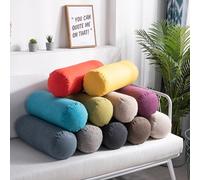 YOUGANG Cuscino cervicale per collo da 40/60/80/100/120 cm, cuscino a rotolo, cuscino per la schiena, grande, cuscino per gravidanza e corpo, tessuto di lino traspirante (grigio scuro, 20 x 60 cm)