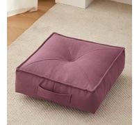 YOUGANG Cuscino per rialzo extra spesso 15 cm, rotondo/quadrato, 100% cotone, per poltrona, auto, ufficio, sedia per anziani postoperatori, sedia a rotelle (quadrato viola, 50 x 50 x 15 cm)