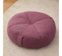 YOUGANG Cuscino rialzo extra spesso 15 cm, rotondo/quadrato, 100% cotone, per poltrona, auto, ufficio, sedia per anziani postoperatori, sedia a rotelle (rotondo, viola, 40 x 40 x 15 cm)