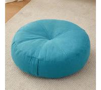 YOUGANG Cuscino rialzo extra spesso 15 cm, rotondo/quadrato, 100% cotone, per poltrona, auto, ufficio, sedia per anziani postoperatori, sedia a rotelle (rotondo, blu, 40 x 40 x 15 cm)