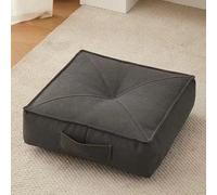 YOUGANG Cuscino rialzo extra spesso 15 cm, rotondo/quadrato, 100% cotone, per poltrona, auto, ufficio, sedia per anziani postoperatori, sedia a rotelle (quadrato, grigio scuro, 50 x 50 x 15 cm)