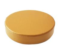 YOUGANG Cuscino rotondo per sedia in pelle, per interni ed esterni, cuscini in schiuma ad alta densità, 5/8 cm di spessore, cuscino impermeabile per sgabello da bar, imbottitura rotonda (oro chiaro