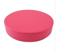YOUGANG Cuscino rotondo per sedia in pelle, per interni ed esterni, cuscini in schiuma ad alta densità, 5/8 cm di spessore, impermeabile e rotondo (rosa rosso, 50 x 50 x 5 cm)