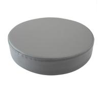YOUGANG Cuscino rotondo per sedia in pelle, per interni ed esterni, cuscini in schiuma ad alta densità, 5/8 cm di spessore, cuscino impermeabile per sgabello da bar, imbottitura rotonda (grigio, 50 x