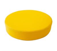 YOUGANG Cuscino rotondo per sedia in pelle, per interni ed esterni, cuscini in schiuma ad alta densità, 5/8 cm di spessore, cuscino impermeabile per sgabello da bar, imbottitura rotonda (giallo, 40 x