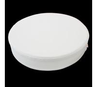 YOUGANG Cuscino rotondo per sedia in pelle, per interni ed esterni, cuscini in schiuma ad alta densità, 5/8 cm di spessore, cuscino impermeabile per sgabello da bar, imbottitura rotonda (bianco, 50 x