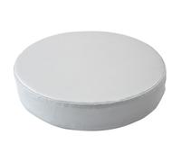 YOUGANG Cuscino rotondo per sedia in pelle, per interni ed esterni, cuscini in schiuma ad alta densità, 5/8 cm di spessore, cuscino impermeabile per sgabello da bar, imbottitura rotonda (grigio