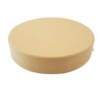 YOUGANG Cuscino rotondo per sedia in pelle, per interni ed esterni, in schiuma ad alta densità, spessore 5/8 cm, impermeabile e rotondo (kaki, 45 x 45 x 5 cm)