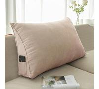 YOUGANG Cuscino triangolare per schienale, per letto/divano/divano, cuscino cilindrico per la schiena, con fodera rimovibile, cuscino di supporto lombare (cachi, 70 x 50 x 20 cm)