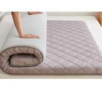 YOUGANG Materassino futon giapponese, singolo, matrimoniale, queen size, tatami, portatile, per dormitorio da campeggio (grigio, 180 x 200 cm)