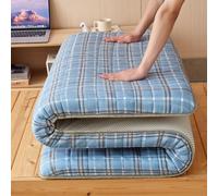 YOUGANG Materassino futon portatile, tatami giapponese, tappetino da viaggio, lettino per gli ospiti, super morbido, topper per pavimento (blu, 120 x 200 cm)