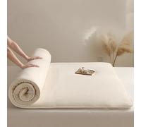 YOUGANG Materasso futon giapponese con imbottitura in cotone, coprimaterasso arrotolabile, imbottito, spesso e caldo, portatile, per campeggio e viaggi (120 x 200 cm)
