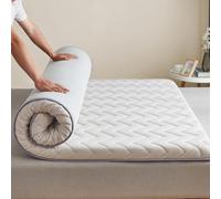 YOUGANG Materasso futon giapponese, pieghevole, per viaggio/tatami/campeggio/pavimento, portatile, per dormitorio universitario, letto per gli ospiti (grigio, 90 x 190 cm)