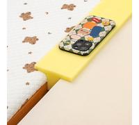 YOUGANG Materasso in schiuma ad alta densità, 200 cm di lunghezza, 2 cm di spessore, giallo, medio rigido, taglia unica, impedisce a cuscini e oggetti di cadere dal letto, ideale per letti king size