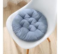 YOUGANG Set di 2 cuscini per sedie da interno ed esterno rotondi per cucina e sala da pranzo, cuscino per seduta da 30/40/45/50 cm a forma rotonda per pavimento e sedile auto confortevole (Grigio, 45