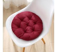 YOUGANG Set di 2 cuscini rotondi per sedie da interni ed esterni, per sala da pranzo e cucina, 30/40/45/50 cm, rotondi per pavimento, comodi cuscini per sedile auto (rosso, 45 cm)