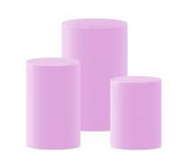 YOUGANG Set di 3/5 coperture per piedistallo per cilindri, in spandex, per feste, compleanni, matrimoni, rotonde, per baby shower (giallo, grande, 3 pezzi)