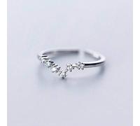 YOUHU Anelli Aperti per Le Donne,Regolabile Ente Romantico Carino Anelli Costellazioni d'Argento Pesci Zirconia Gioielli Squisiti per L'Anniversario di Matrimonio Regalo di Natale