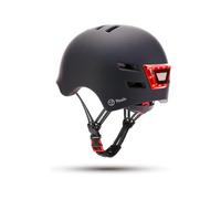 YOUIN CASCO HOMOLOGADO COLOR NEGRO TALLA M CON LED FRONTAL Y TRASERO