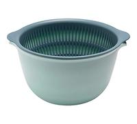 Youka Cestello di Scarico per Scolapasta da Cucina, Set di Ciotole per Scolapasta 2-in-1, Plastica PP Senza BPA Doppio Strato Staccabile per Lavare Verdure e Frutta