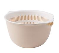 Youka Cestello di Scarico per Scolapasta da Cucina, Set di Ciotole per Scolapasta 2-in-1, Plastica PP Senza BPA Doppio Strato Staccabile per Lavare Verdure e Frutta