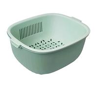 Youka Cestello di Scarico per Scolapasta da Cucina, Set di Ciotole per Scolapasta 2-in-1, Plastica PP Senza BPA Doppio Strato Staccabile per Lavare Verdure e Frutta