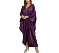 YouKD - Abito da donna in stile bohémien, kaftano a tinta unita, copricostume da spiaggia, taglie comode, vestaglia da bagno, taglia unica, Taglia unica