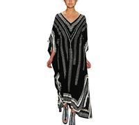 YOUKD Abito Estivo da Donna Lungo Caftano Maxi Bohemien Copricostume da Spiaggia Bikini Robe Loungewear Taglia Unica