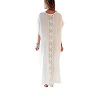 YOUKD Abito Floreale in Pizzo da Donna Maxi Robe Kimono Sciolto Boho Bikini da Spiaggia Coprire Il Vestito
