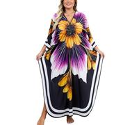 YouKD - Abito lungo da donna, stile bohémien, maxi, kimono ampio, copricostume da spiaggia, taglia unica, Taglia unica