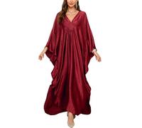 YouKD Abito lungo da donna stile caftano, bohémien, costume da bagno, copricostume da spiaggia, vestaglie, taglia unica, abbigliamento per la casa, Taglia unica