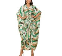 YouKD Caftano lungo da donna, estivo, bohémien, con motivo etnico, maxi abito da spiaggia, copricostume, K Colore 0, Taglia unica