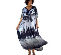 YOUKD Donne Estate Boho Kaftan Plus Size Abito Beach Coverup Abito Accappatoio Lungo Vita, E Colore 19, Taglia unica