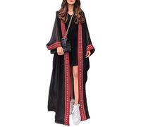 YOUKD Estate Ricamato Floreale Cardigan Lungo Kimono Boemo Costume da Bagno Spiaggia Coprire Abito Taglie Forti per Donna