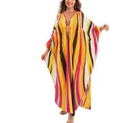 YouKD Kaftano da donna, taglia grande, stile boho, copricostume, poncho, taglia unica, A Colore 13, Etichettalia unica