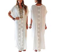 YOUKD Kimono da Donna Lungo in Pizzo con Cardigan in Cotone Trasparente Costumi da Bagno da Spiaggia