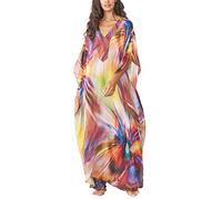 YOUKD Kimono Estivo da Donna KaftanQuick Dry Maxi Bohemian Beach Bikini Coverup Robe Kimono Lungo Taglia Unica