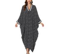 YOUKD Kimono Lungo da Donna in Caftano Estivo Maxi Abito da Spiaggia Bikini Coverup Abito Lungo Kimono Taglia Unica