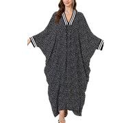 YouKD Maxi abito lungo da donna, bohémien, stile caftano, estivo, adatto come copricostume, Etichettalia unica