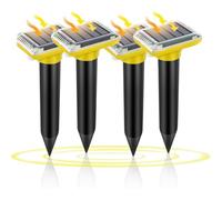 YOUKK Répulsif solaire à ultrasons pour souris, répulsif solaire étanche IP66 pour souris, adapté au répulsif pour souris de jardin et de pelouse, repousse efficacement les campagnols et les souris