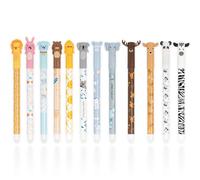 Youkly 12 penne cancellabili [6 blu 6 nero], 0,5 mm, cancellabili per regali, scuola, ufficio
