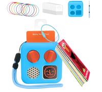 YouKnow 100 porta carte autoadesive per carte Yoto con 10 anelli rimovibili + custodia in silicone per YOTO Mini Player (blu)