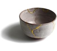 Youkoya Autentica ciotola Kintsugi da 24 carati, realizzata a mano a Shigaraki, Giappone, in vero oro 24 carati, perfetta per il tè Matcha tradizionale, pezzo unico nel suo genere