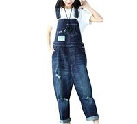 Youlee Donna Annata Denim Tuta Giarrettiere Pantaloni Stile 1 Blu