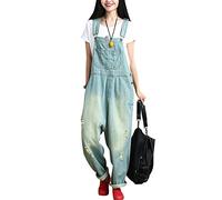 Youlee Donna Annata Denim Tuta Giarrettiere Pantaloni Stile 3 Azzurro